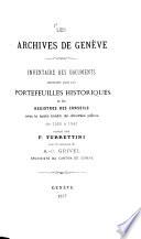 Les archives de Genève