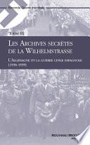 Les archives secrètes de la Wilhelmstrasse