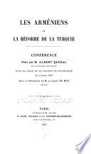 Les Arméniens et la réforme de la Turquie
