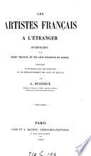 Les artistes français a l'étranger