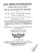 Les Bibliothéques Françoises