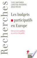 Les budgets participatifs en Europe