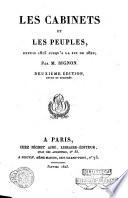 Les cabinets et les peuples depuis 1815 jusqu'a la fin de 1822 par M. Bignon
