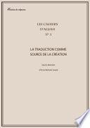 Les cahiers d'Allhis N°5 - La traduction comme source de création