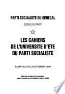 Les Cahiers de l'université d'été du Parti socialiste
