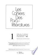 Les Cahiers des para-littératures