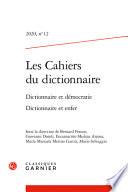 Les Cahiers Du Dictionnaire