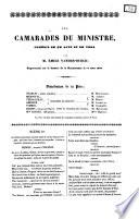 Les camarades du ministre comédie en un acte et en vers par m. Émile Vander-Burch