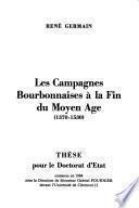 Les campagnes bourbonnaises à la fin du Moyen Age