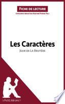 Les Caractères de Jean de La Bruyère (Fiche de lecture)