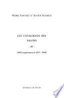 Les catalogues des Salons: 1802 [suppléments] et 1835-1840