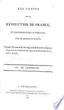 Les causes de la Révolution de France, et les efforts de la noblesse pour en arrêter les progrès