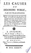 Les causes du désordre public