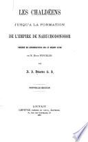 Les chaldéens jusqu'a la formation de l'empire de Nabuchodonosor