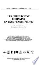 Les chefs d'Etat écrivains en pays francophone