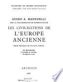 Les civilisations de l'Europe ancienne