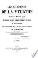 Les communes de la Meurthe