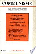 Les Communistes Et la Lutte Pour la Paix