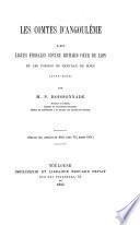 Les comtes d'Angoulême, les ligues féodales contre Richard Cœur de Lion et les poésies de Bertran de Born, 1176-1194