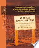 Les conceptions de la propriété foncière à l'épreuve des revendications autochtones : possession, propriété et leurs avatars