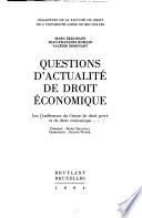 Les conférences du Centre de droit privé et de droit économique