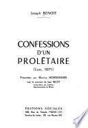 Les Confessions d'un prolétaire (Lyon, 1871)