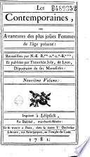 Les contemporaines, ou Avantures des plus jolies femmes de l'âge présent : recueillies par N******* ; et publiées par Thimothée Joly, de Lyon, dépositaire de ses manuscrits