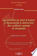 Les contrats du droit d'auteur à l'épreuve de la distinction des contrats nommés et innommés