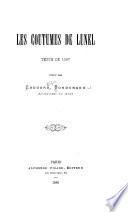 Les coutumes de Lunel
