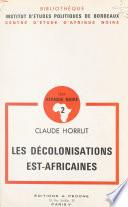 Les décolonisations Est-africaines
