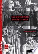 Les définitions en droit privé