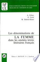 Les dénominations de la femme dans les anciens textes littéraires français