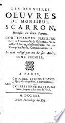 Les Dernières Oeuvres De Monsieur Scarron