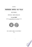 Les deux premiers hôtels de ville de Dijon