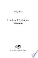 Les deux républiques françaises