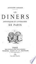 Les diners artistiques et littéraires de Paris
