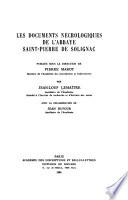 Les documents nécrologiques de l'Abbaye Saint-Pierre de Solignac