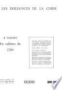 Les doléances de la Corse à travers les cahiers de 1789