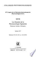 Les données de la phytosociologie sigmatiste