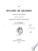 Les dynastes de Grandson jusqu'au XIIIe siècle