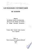 Les échanges universitaires en Europe