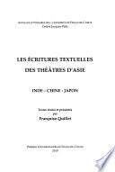 Les écritures textuelles des théâtres d'Asie