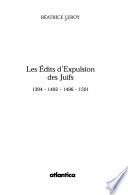 Les édits d'expulsion des juifs, 1394-1492-1496-1501