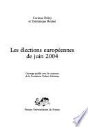Les élections européennes de juin 2004