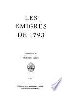 Les émigrés de 1793