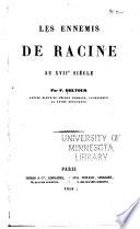 Les ennemis de Racine au 17è siècle