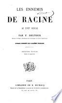Les ennemis de Racine au XVIIe siècle