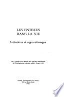 Les entrées dans la vie