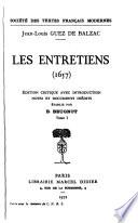 Les entretiens (1657).