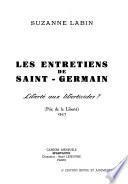 Les entretiens de Saint-Germain